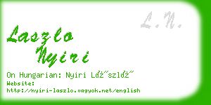 laszlo nyiri business card